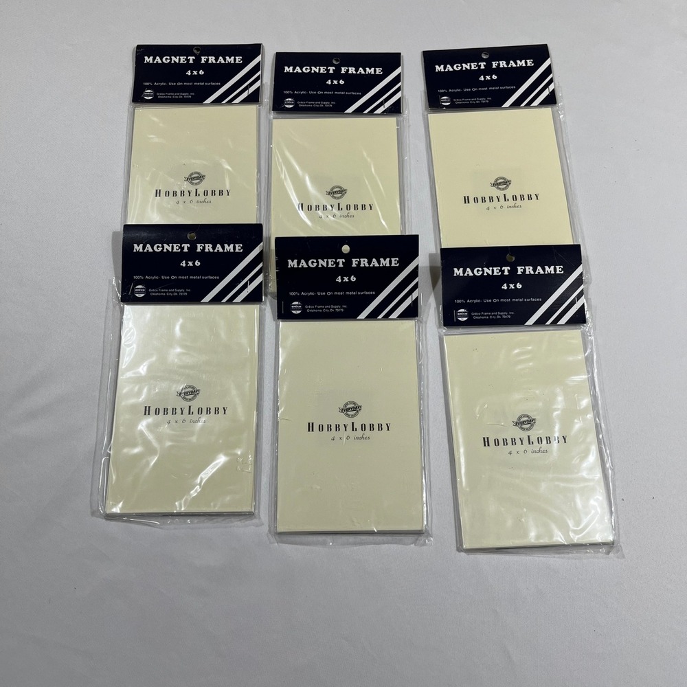 Hobby Lobby Magnet Frame Set 6 Pack 4x6 Clear Acrylic Magnetic Photo Holders